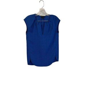 J CREW Pleated V-neckline‎ Cap Sleeve Women's Top